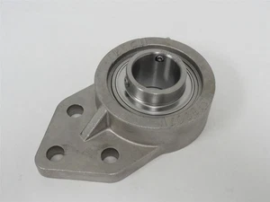 226887 Old-Stock; IPTCI SUCSFB 207 23 SS 3-Bolt Flanged Bearing; 1-7/16" ID - Picture 1 of 6
