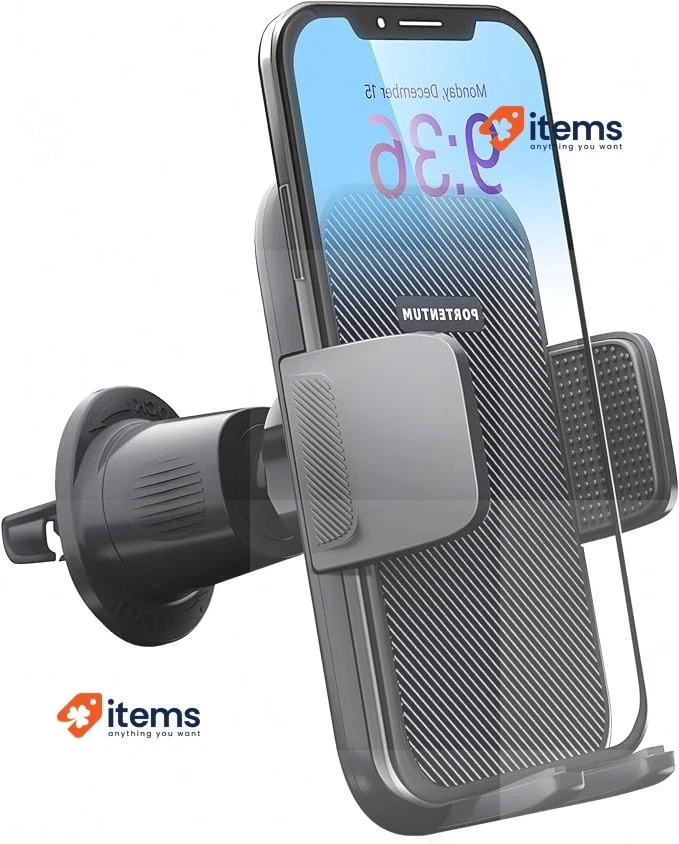 PORTENTUM Super Stablecar Phone Holder Air Vent Mount Cradle 360° Rotation - Image 1 of 4