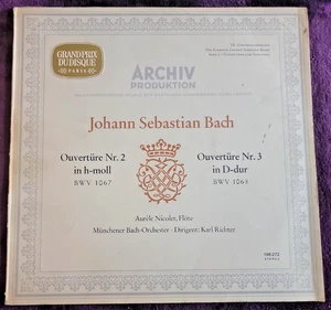 Bach Ouvertüren BWV 1067 & 1068 ~ Nicolet/Richter ~ 1960 Archiv 198172 VG+ EX - Picture 1 of 4