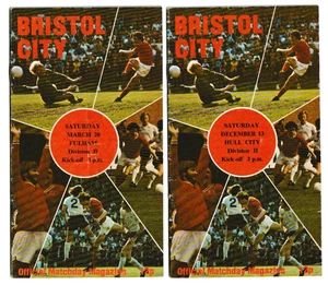 Bristol City 1975/76 Auswahl Heimliga Programme aus Menü auswählen - Bild 1 von 3
