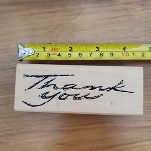 2001 Art Impressions i-1997 Thank You Rubber Stamp - Picture 1 of 3