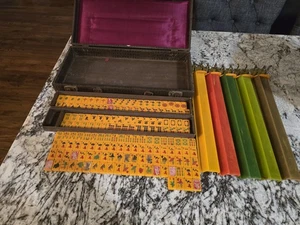 Vintage Butterscotch Bakelite Mah Jongg Set 162 Tiles - Picture 1 of 15