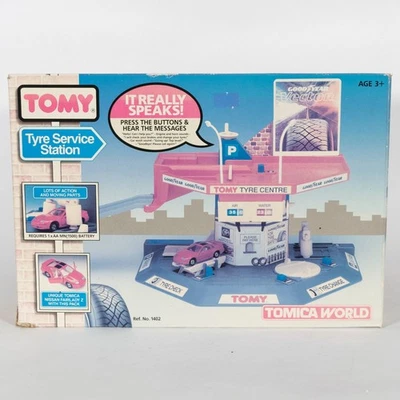 BNIB Tomy Tomica World Tyre Service Station + Nissan Fairlady Z car - Image 1 of 4