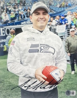 Mike Macdonald Signed Autographed Seattle Seahawks 8x10 Photo Beckett COA - Image 1 of 3