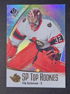 21-22 SP Authentic Filip Gustavsson SP Rookie 🚨🚨🚨 Ottawa Senators  - Image 1 of 2