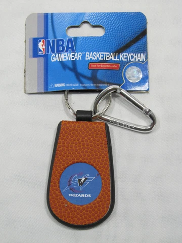 Washington Wizards NBA Keychain Genuine Basketball Leather Team Colors NEW Cover