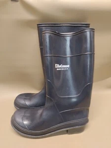 LaCrosse Men Size 11 Rubber Boots Rain Black Waterproof Made In USA - Picture 1 of 13