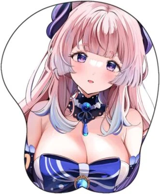 Anime Mouse pad Sangonomiya Kokomi Anime Design 3D Ergonomic Mouse Pad with Wris - Image 1 of 4
