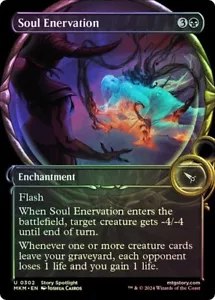 Soul Enervation FOIL SHOWCASE - 0302 Uncommon Murders at Karlov Manor MKM MTG - Foto 1 di 1