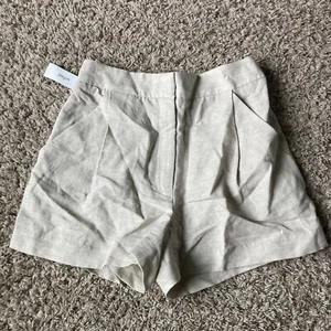 Aritzia Wilfred Woman’s Brown 3” Linen Shorts Size 6 $78 - Picture 1 of 6
