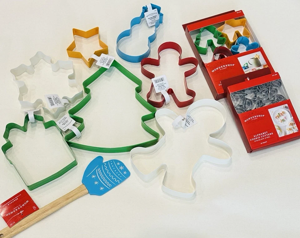 ESPÁTULA PARA HORNEAR NAVIDAD Cortadores de Galletas Alfabeto ÁNGEL Árbol ESTRELLA Copo de Nieve Foto 1 de 1