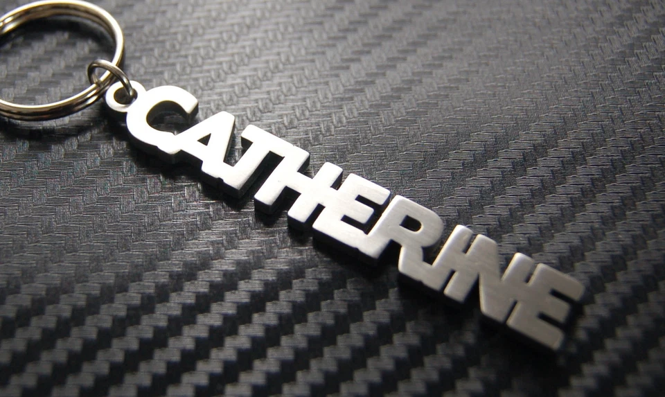 CATHERINE Name Keyring Keychain Key Stainless Steel Name Gift - Image 1 of 1