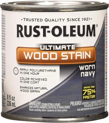 Rust-Oleum Ultimate Wood Stain Worn Navy 8 fl oz  1/2 Pint - Image 1 of 2