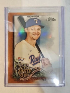 2022 Allen & Ginter Chrome Corey Seager #119 Orange Refractor #/25 - Picture 1 of 2