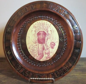 JASNA GORA MONASTERY "600 Years" Commemorative Wood Plate/Wall Decor ~ Poland - Picture 1 of 4