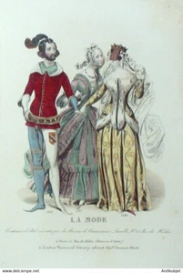 Gravure La mode 1839 n° 3 Costumes de bal (travestissement) - Picture 1 of 1