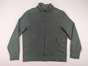 American Giant Jacket Adult Large Dark Green Heavy Fleece Full Zip Moto M1-1A - Picture 1 of 15