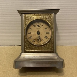1920s GEO KUEHL CHICAGO MUSICAL CARRIAGE CLOCK FMS MAUTHE GERMANY RUNS - Picture 1 of 11