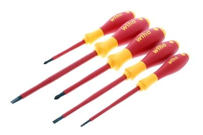	Wiha 32091 1000-Volt Slotted and Phillips Insulated Screwdriver Set 5 Pcs	 - Image 1 of 4
