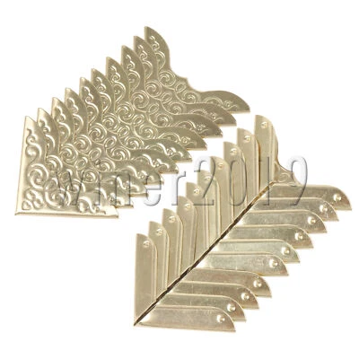 Decoración de muebles de esquina de libro vintage de 20 piezas para álbum diario 0,91" dorado Foto 1 de 4