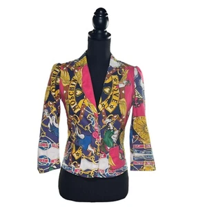 Love Moschino Hip Hop Ducks Women’s Blazer Multicolor Jacket S 4 Authenticated - Picture 1 of 10