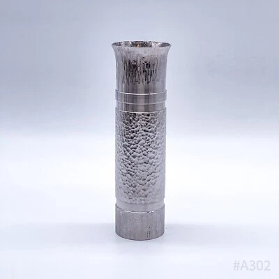 Vintage 70er Jahre Design Vase Hammerschlag Handarbeit | 6,5x22cm - Bild 1 von 4