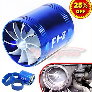 For FORD Supercharger COLD AIR INTAKE TURBO DUAL Gas Fuel Saver Fan BL 2.5-3.0" - Bild 1 von 5
