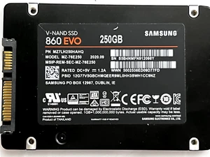 Samsung MZ-76E1T0 860 EVO SATA III 256GB V-Nand SSD - Picture 1 of 2