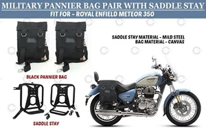 Royal Enfield Fit For Meteor 350 "Black Pannier Bag Pair With Saddle Stay" - Bild 1 von 17