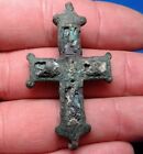 Ancienne croix en émail bronze. 9ème au milieu 14ème siècle. Grand !!! 