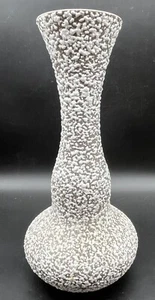 Vintage Royal Haeger Art Pottery Vase Brown w White Lava Glaze Mid Century - Picture 1 of 7