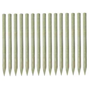 vidaXL Pointed Fence Posts 15 pcs Impregnated Pinewood 4x150 cm - Picture 1 of 2