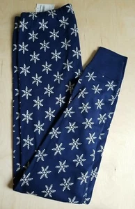 NWT Hanna Andersson BLUE SNOWFLAKE ORGANIC PAJAMA PANTS UNISEX ADULT XL - Picture 1 of 3