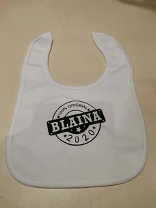 Personalised Printed Place & Date Baby Bib New Born, Baby Shower Gift - Picture 1 of 2
