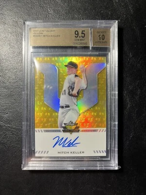 2017 LEAF VALIANT YELLOW MITCH KELLER AUTO /10 BGS 9.5/10 PIRATES ALL STAR - Image 1 of 2