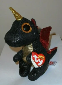 Ty Beanie Boos - GRINDAL the Unicorn Dragon w/ Horn (6 Inch) NEW MWMTs Plush Toy - Picture 1 of 8