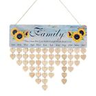 Family Birthday Board - with 50 Wooden Tags DIY Wooden Calendar Wall Hanging ...