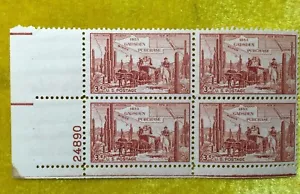 NANEE-B) US # 1028 PB OF 4 STAMPS MOGLH,GADSDEN PURCHASE 1953 PHOTOS - Picture 1 of 4