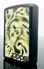 Zippo Feuerzeug Schwart Print Zippo Logo SKULLS Psychedelic