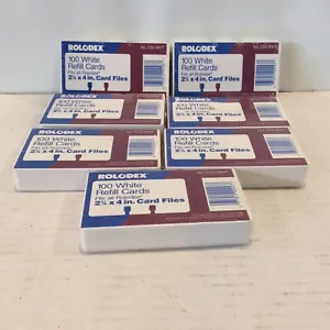 Tarjetas de recarga Rolodex 7-100 paquetes de tarjetas 700 tarjetas 2 1/4 x 4 pulgadas preperforadas - Imagen 1 de 6