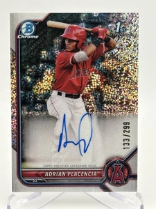 2022 Bowman Chrome Adrian Placencia 1st Speckle Refractor Auto /299 #CPA-APA - Bild 1 von 2