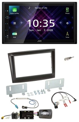 JVC DAB 2DIN Lenkrad Bluetooth USB Autoradio für Fiat Doblo ab 2015 schwarz - Bild 1 von 4