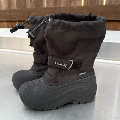 Kamik Botas de Nieve Niños Pequeños Talla 12 Impermeables Aisladas Negras Invierno Nieve Foto 1 de 4