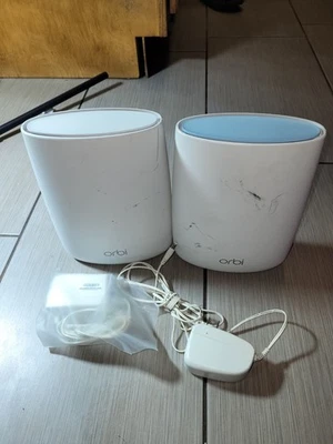 Lot 2 NETGEAR Orbi RBS50 Satellite /rbr50 Home  WiFi Tri-band AC3000 untested - Image 1 of 4