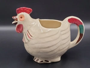 Shawnee Chanticleer Rooster Pitcher Ceramic Handpainted USA 1940S  - Picture 1 of 10