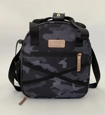 Bolsa de almuerzo aislada Fit + Fresh Kate diseño camuflaje negro y gris  Foto 1 de 4