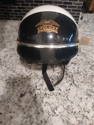Casco de motocicleta de policía SUPER SEER para hombre de colección Core Seer Dot blanco negro  Foto 1 de 4