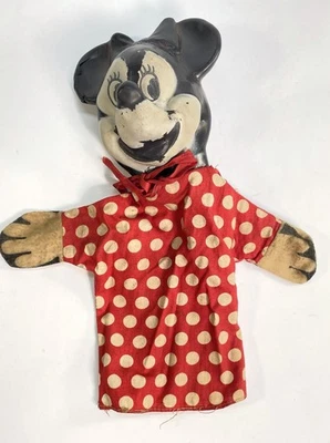 Vintage Cloth and Rubber Mini Mouse Hand Puppet - Image 1 of 4