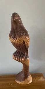 Unglaubliche alte signierte Mel Wallace Nassau Skulptur geschnitzter Holzadler 20 Zoll - Bild 1 von 17