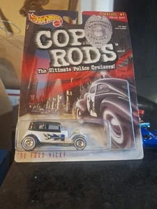 Hot Wheels Cop Rods 32 Ford Vicky Syracuse, NY Real Rider Wheels - Picture 1 of 2